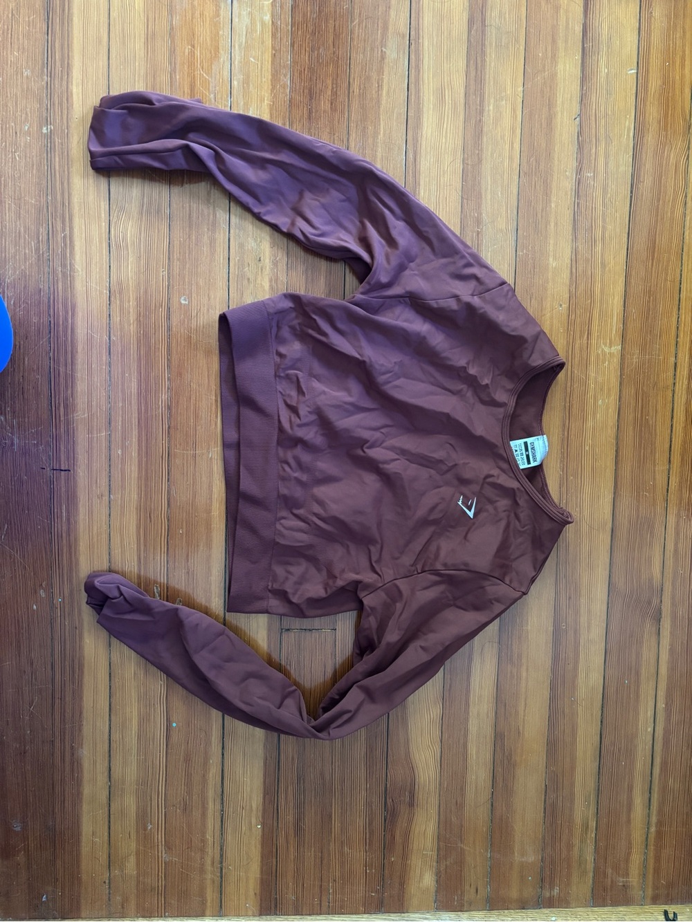 Gymshark cropped long sleeve workout top